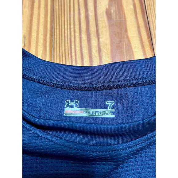 Under Armour Waffle Boy Size 7 Dark Grey All Season Gear Long Sleeve Spell Out - Picture 4 of 16